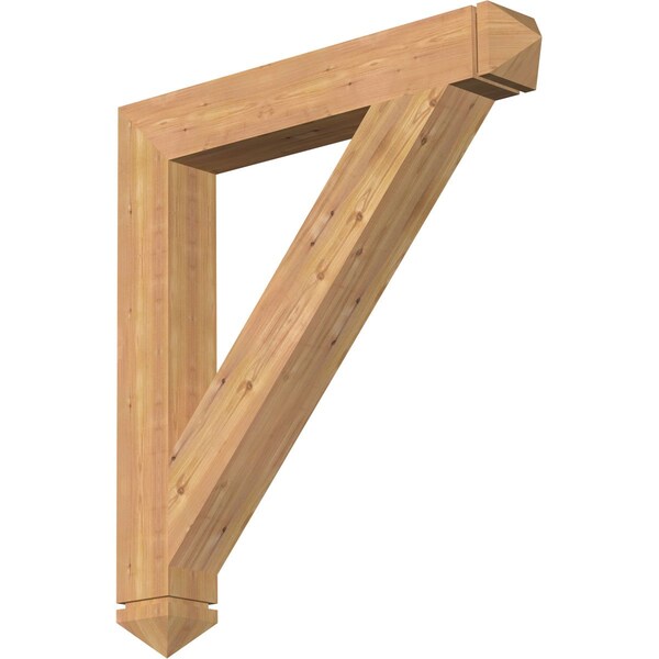 Ekena Millwork Traditional Arts & Crafts Smooth Bracket, Western Red Cedar, 5 1/2"W x 40"D x 44"H BKT06X40X44TRA03SWR - main